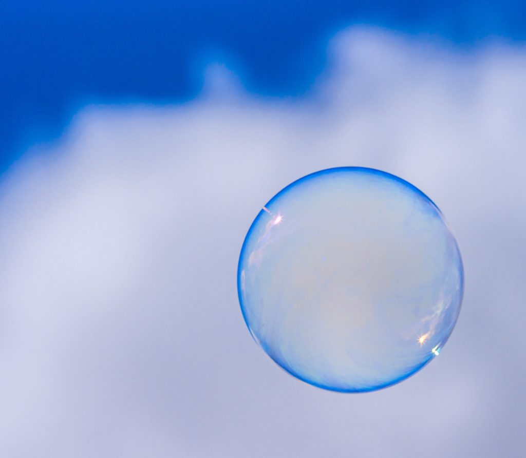 close up of large bubble